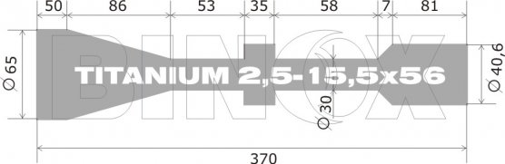 Puškohled  Titanium 2,5-15,5x56SF
